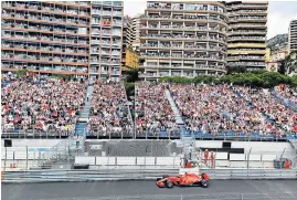  ?? Picture: CHRISTIAN ALMINANA/GETTY IMAGES ?? JUST CRUISING: Germany’s Sebastian Vettel on the Monaco track