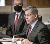  ?? Sarah Silbiger Pool Photo ?? XAVIER BECERRA’S second hearing before a key Senate committee took place with few fireworks.