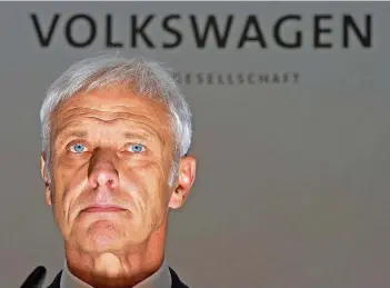  ?? FOTO: DPA ?? VW-Chef Matthias Müller kann künftig nicht mehr so viel verdienen wie sein Vorgänger.