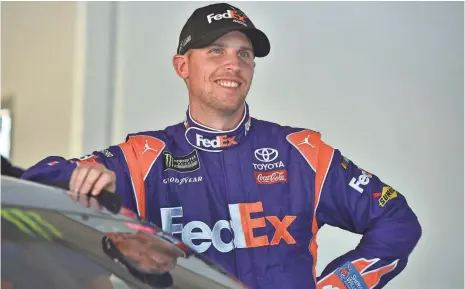  ?? JASEN VINLOVE, USA TODAY SPORTS ?? Denny Hamlin has one victory in 22 Cup starts at Bristol Motor Speedway, having won the fall race there in 2012.