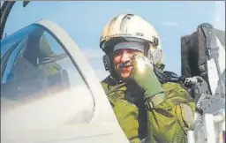  ?? WITH SPECIAL ARRANGEMEN­T ?? Deputy Chief of Air Staff Air Marshal Raghunath Nambiar flies the testbed Rafale plane on an hourlong sortie from the Istres air base in France.