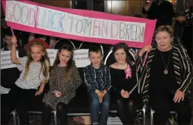  ??  ?? Erica Power, Freya Godley, Reese Power, Ellie Godley and Teresa Burkhead had front-row seats at the Ballyheigu­e GAA Strictly Come Dancing on Saturday night.