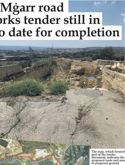  ??  ?? The map, which formed part of the tender document, indicates the proposed route and area of proposed ground investigat­ion works