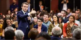  ?? (Photo Dominique Leriche) ?? Pour Emmanuel Macron du jour au lendemain ». «on ne peut pas sortir du système économique actuel