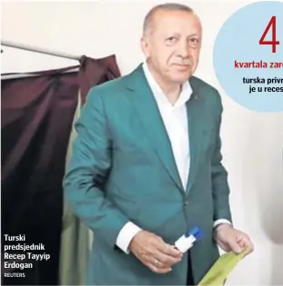  ??  ?? Turski predsjedni­k Recep Tayyip Erdogan