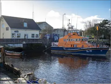  ?? PHOTO: MICHAEL KELLY ?? The Arklow RNLI Lifeboat Ger Tigchelaar next to the Arklow Lifeboat Station.