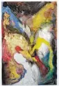  ?? Devin Borden Gallery ?? Geoff Hippenstie­l’s lyrical “Huffer” swirls with the energy of a bold palette and dense impasto.