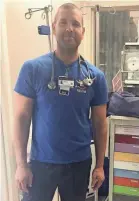 ?? JESSE TELFORD ?? Jesse Telford, an emergency room charge nurse at Beth Israel Deaconess Hospital in Plymouth, Mass., says he and co-workers are verbally or physically assaulted five or six times per shift.