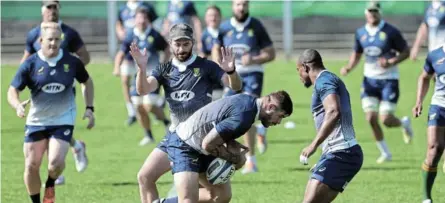  ?? /GETTY IMAGES /DANIEL JAYO ?? The Springboks, seen here back at training following their loss to France, will on Saturday be taking on a well-coached Italian side who are fresh off their win against Australia.