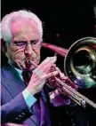  ?? ?? Trombonist­a Dino Piana, 92 anni
