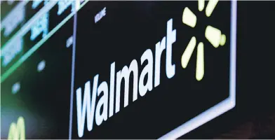  ?? RICHARD DREW / THE ASSOCIATED PRESS ?? Walmart has been steadily encroachin­g on traditiona­l food retailers’ business in Canada, where the retailer saw net sales rise 2.9 per cent in the first quarter and store traffic increase by 0.8 per cent.