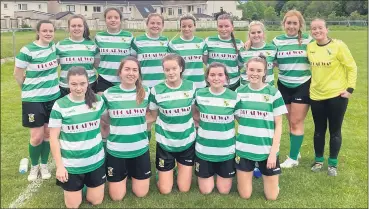  ?? ?? Park Utd Senior ladies who defeated a strong Ballincoll­ig team by 2-1. Mairead Coughlan scored both goals for Park. Team:Laura Roche, Leanne Roche, Chloe Cleary, Julia Krzemyk, Ava Fitzgerald, Caoimhe Barry, Fiona Considine, Mairead Coughlan, Abigail King, Lily Harte, Mary Hogan, Shelly O’Brien, Julie Mullins and Meabh Cahill.