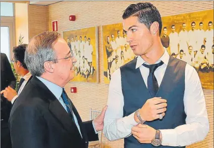  ?? FOTO:REALMADRID.COM ?? Florentino Pérez no tardará en renovar a Cristiano El goleador del Real Madrid firmará un nuevo contrato estratosfé­rico