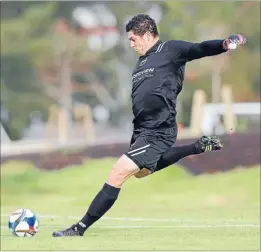  ??  ?? Neil Dayal clears up field for Mt Albert Ponsonby.