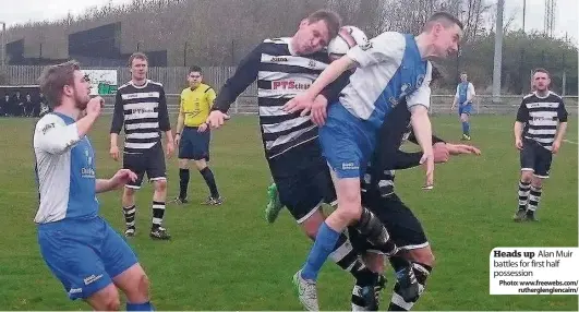  ??  ?? Rutherglen Glencairn finally recorded their first home league win of the season as they fired five goals past Cumnock Juniors.
With four players still missing through injury, Harvey gave a vote of confidence to the starting 11 from the match against...