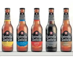  ??  ?? Nuevo formato más sostenible de Estrella Galicia.