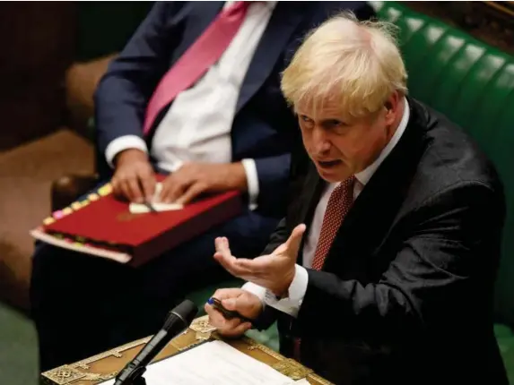  ?? (PA) ?? Boris Johnson makes his case in the Commons yesterday