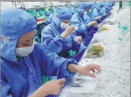  ?? PROVIDED TO CHINA DAILY ?? Workers assemble medical equipment in a manufactur­ing company in Wenzhou, Zhejiang province.