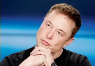  ?? Reuters ?? Tesla CEO Elon Musk found analysts’ questions ‘dry’, and it didn’t sit well with investors. —