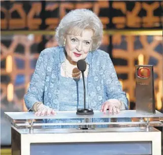  ?? ?? Betty White (above in 2015) would have turned 100 on Jan. 17, and her hometown of Oak Park, Ill., will name that day in her honor.