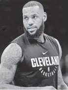  ?? KIM KLEMENT/USA TODAY SPORTS ?? Cleveland’s LeBron James got the help he needed Thursday to make a run to a fourth straight NBA Finals appearance.