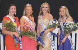  ?? PHOTO PROVIDED ?? (Left to right) Miss Friendship Ally Dolan, Miss Blueberry Abigail Powell, first runner up Mary Yeo and second runner up Delanie Groves.