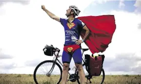  ?? GIORGI LOMSADZE AND NIKOLOZ BEZHANISHV­ILI ?? After saving up for two years, primary school teacher Will Hodson began a five-year bike ride across seven continents to give motivation­al talks and raise money for charity.