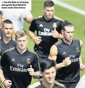  ??  ?? > Gareth Bale in training alongside Real Madrid team-mate Toni Kroos