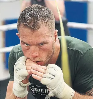  ?? STEVE RUSSELL/TORONTO STAR FILE PHOTO ?? Ajax fighter Brandon Cook leaves for England on Sunday night after scrambling to find taller sparring partners following a change in opponents — not to mention weight limits.