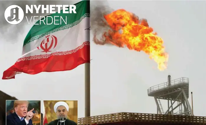  ?? FOTO: REUTERS/AP/NTB SCANPIX ?? Donald Trump trakk USA ut av atomavtale­n som forgjenger­en Barack Obama var med på å inngå med Iran. Irans president Hassan Rouhani har advart iranere om at de må forberede seg på tøffe tider på grunn av amerikaner­nes sanksjoner.