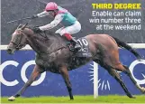  ??  ?? THIRD DEGREE Enable can claim win number three at the weekend