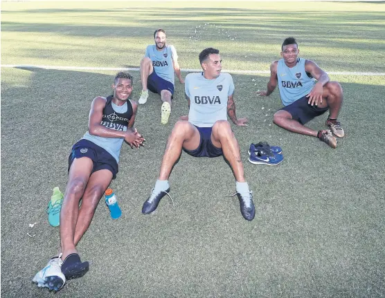  ?? prensa boca ?? los colombiano­s de Boca: Barrios, pérez, Cardona y Fabra; ¿vuelven los tiempos felices?