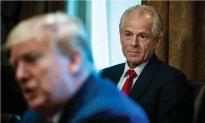  ?? Photograph: Pete Marovich/EPA ?? Peter Navarro with Donald Trump in Washington in March 2020. ‘Navarro appears to have informatio­n directly relevant to [our] investigat­ion,’ Bennie Thompson said.