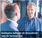  ??  ?? Gestiegene Auflagen als Herausford­erung für Hartmut Graf.