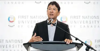  ?? TROY FLEECE ?? Former NHL player and coach Ted Nolan will make donations to seven universiti­es across Canada to fund scholarshi­ps for women. The first two are First Nations University and Cape Breton University.