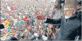  ??  ?? Geelani at a rally in Srinagar in 2008.