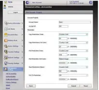  ??  ?? LEFT Kyocera’s job accounting enforces strict access controls for print, scan, fax and copy functions