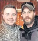  ??  ?? > Michael Cattell with Tom Hardy