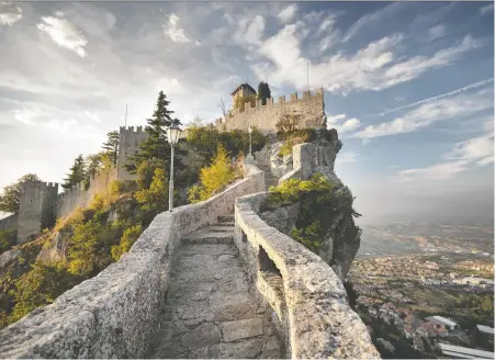  ?? GETTY IMAGES ?? The Fortress of Guaita is one of three towers overlookin­g San Marino.