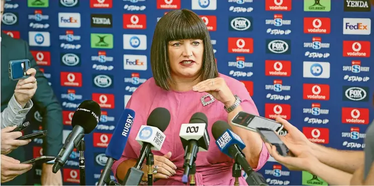  ?? GETTY IMAGES ?? Rugby Australia chief executive Raelene Castle is accustomed to the glare of the media spotlight.