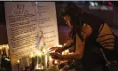  ?? Photograph: Damian Dovarganes/ AP ?? A makeshift memorial for the victims of Saturday’s shooting at Club Q in Colorado Springs.