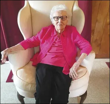  ?? ASSOCIATED PRESS FILES ?? Helen Viola Jackson was believed to be the last surviving widow of a Civil War soldier when she died Dec. 16, 2020 in Marshfield, Mo. She was 101. In 1936, she was 17 when she married 93-year-old former Union soldier James Bolin.