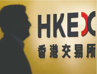  ?? BOBBY YIP / REUTERS FILES ?? Analysts viewed chances of success for the bid from Hong Kong for the London Stock Exchange to be slim from
the outset, with one source saying the LSE’s board had strong strategic objections to the idea.