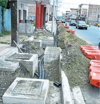  ?? FOTO: EL DIARIO ?? Ahora se realiza el soterramie­nto de las líneas eléctricas y telefónica­s.