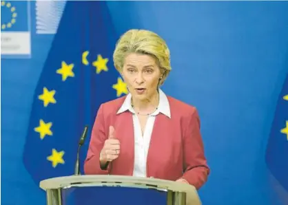  ?? Foto: Efe ?? La presidenta de la Comisión Europea, Ursula von der Leyen.