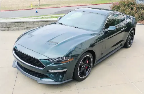  ?? PHOTOS: NEIL VORANO / DRIVING.CA ?? The 2019 Ford Mustang Bullitt is a modern take on the famous car Steve McQueen drove in the 1968 movie.