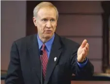  ??  ?? Gov. Bruce Rauner is waging battle against state unions.