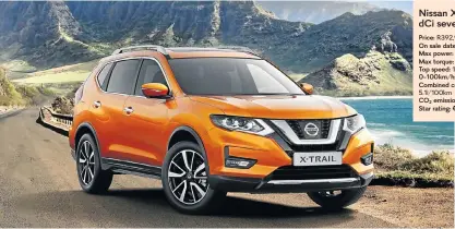  ??  ?? The latest X-Trail adopts the Nissan V-Motion front design.