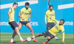  ?? FOTO: FCB ?? Vuelve el balón Protagonis­ta después de dos meses ausente