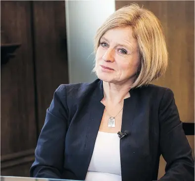  ?? KERIANNE SPROULE / POSTMEDIA NEWS FILES ?? Alberta Premier Rachel Notley burst out laughing when asked about Jagmeet Singh’s views on importing oil from Saudi Arabia. “That was a thing that maybe he should have thought through before he said it,” she replied.